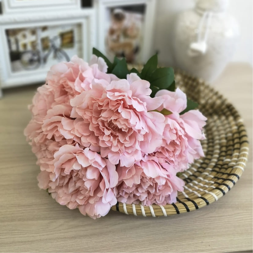 Искусственные цветы в Твери | Цветы искусственные «Пионы», розовые, букет