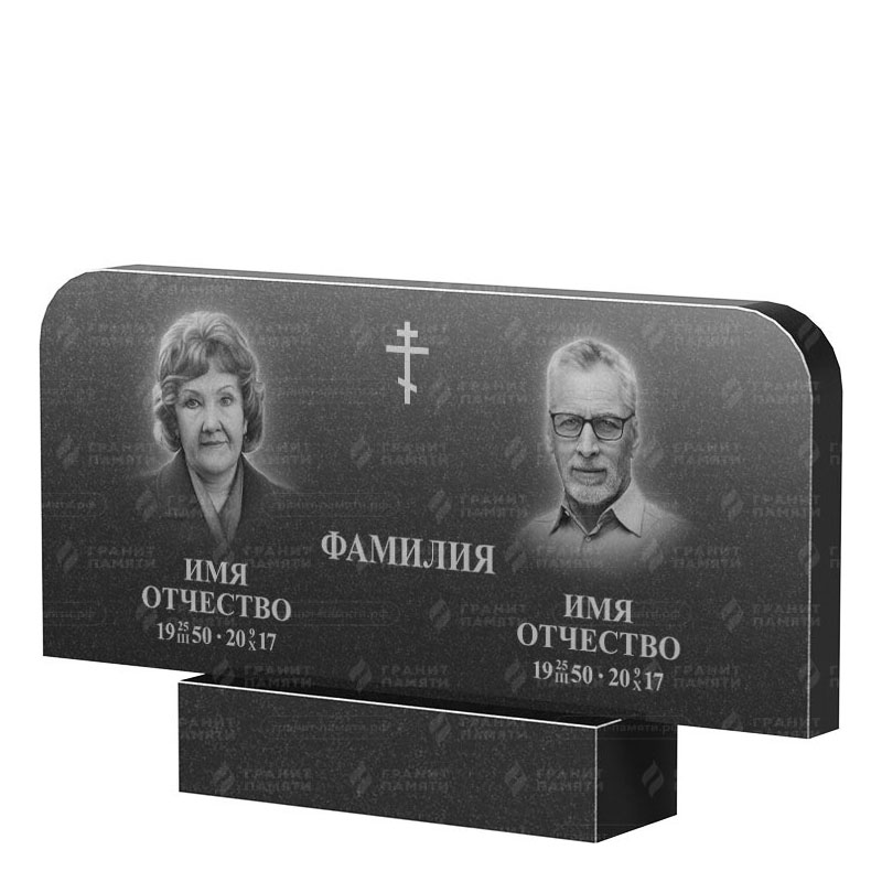Памятники из гранита двойные в Твери | Двойной гранитный памятник ФГ-254