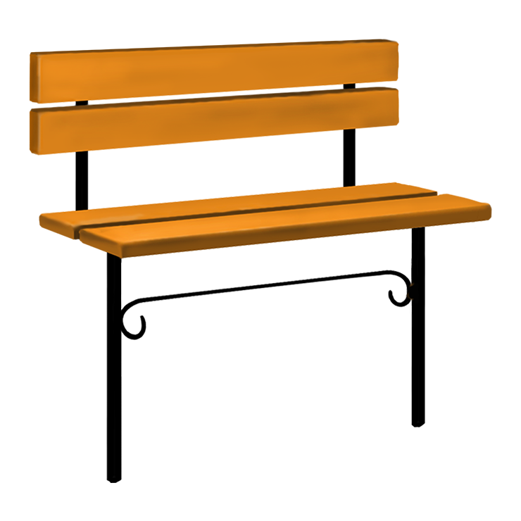 Металлические оградки, столы, скамейки в Твери | Скамейка №4 со спинкой