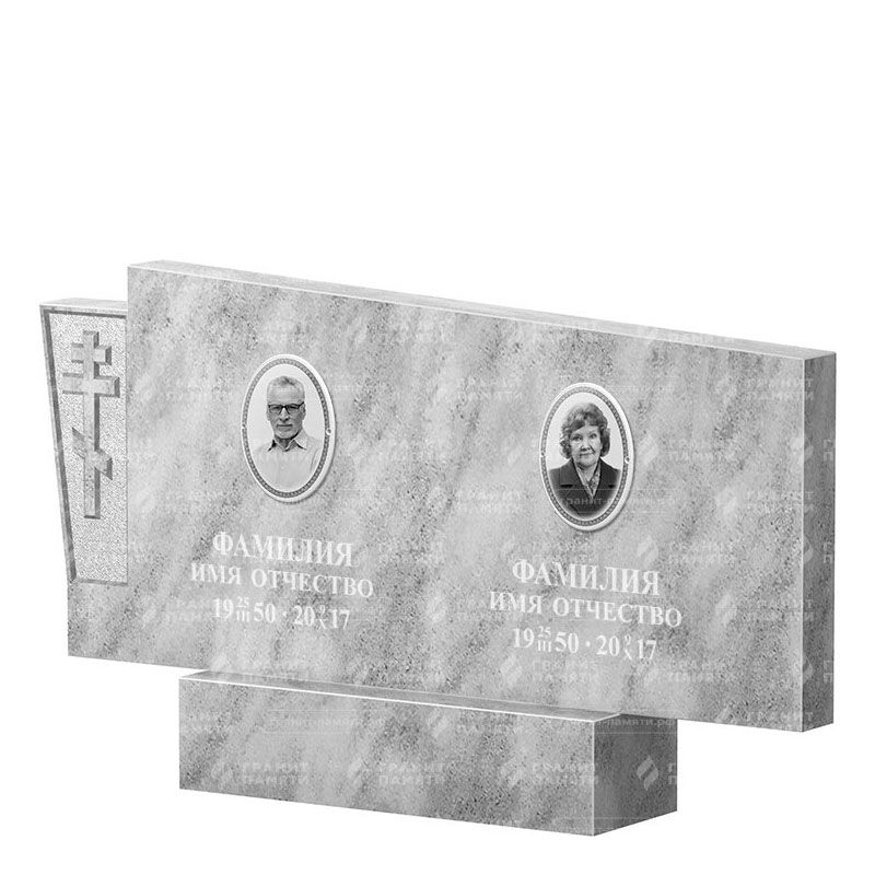 Памятники из мрамора в Твери | Двойной мраморный памятник ФМ-137