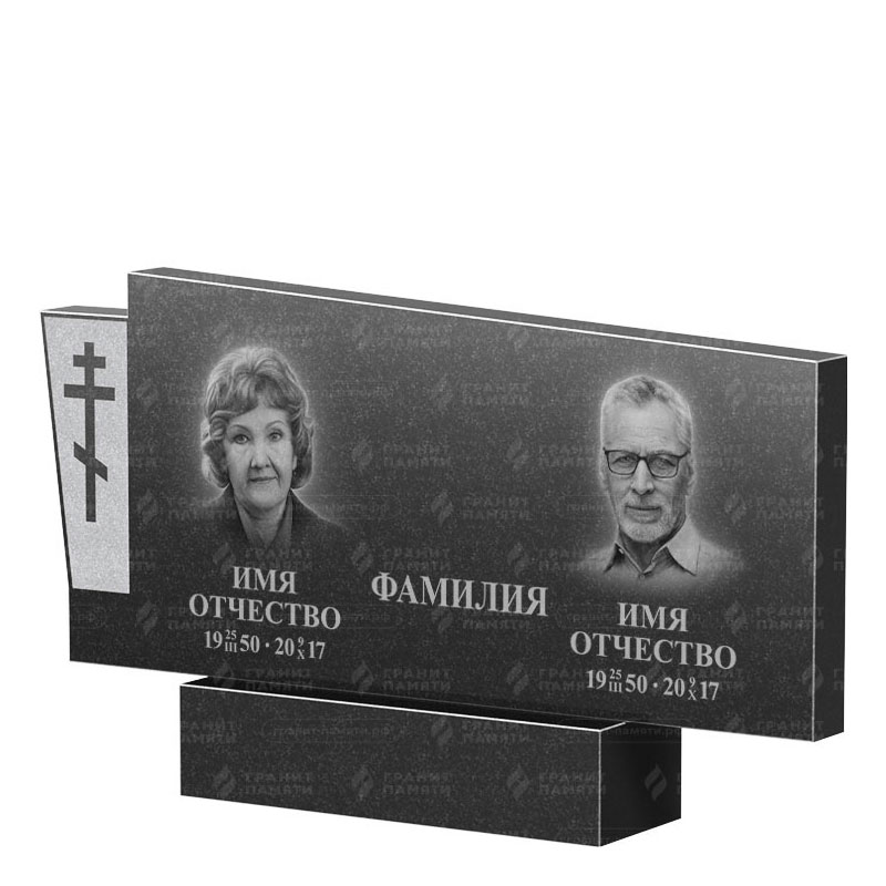 Памятники из гранита двойные в Твери | Двойной гранитный памятник ФГ-137