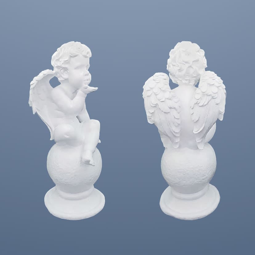 Скульптуры из искусственного мрамора в Твери | Скульптура ангел на шаре №2