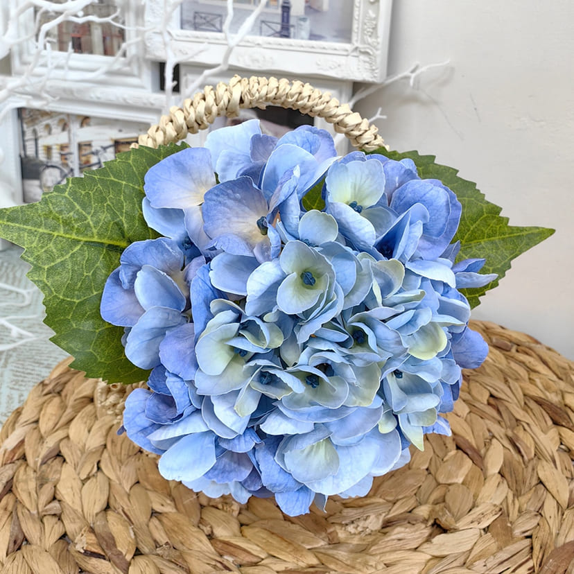 Искусственные цветы в Твери | Цветок искусственный «Гортензия», голубая, одиночный