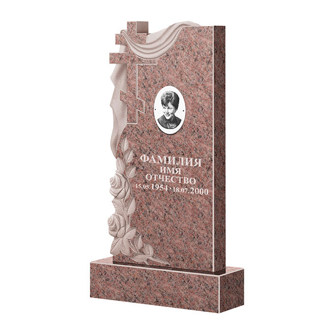 Гранитные памятники в Твери | Памятник из гранита Розалия Pink ФГЦ-189