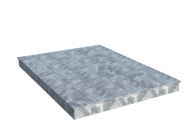 Площадки на могилу в Твери | Площадка с вертикальной (15 см) мраморной облицовкой