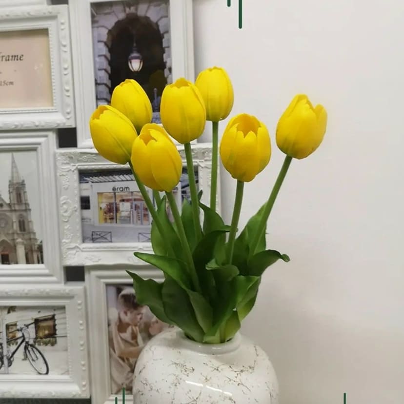 Искусственные цветы в Твери | Цветы искусственные «Тюльпаны», желтые, букет