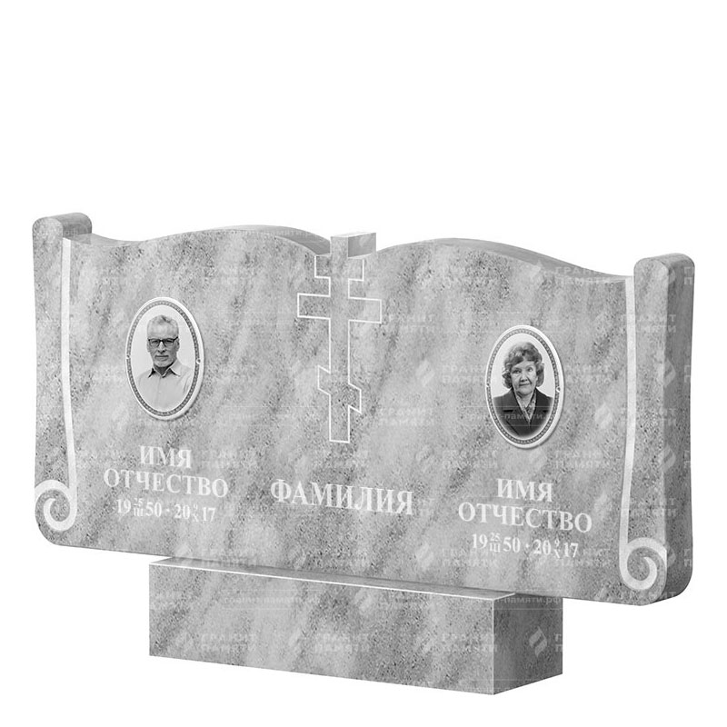 Памятники из мрамора в Твери | Двойной мраморный памятник ФМ-263