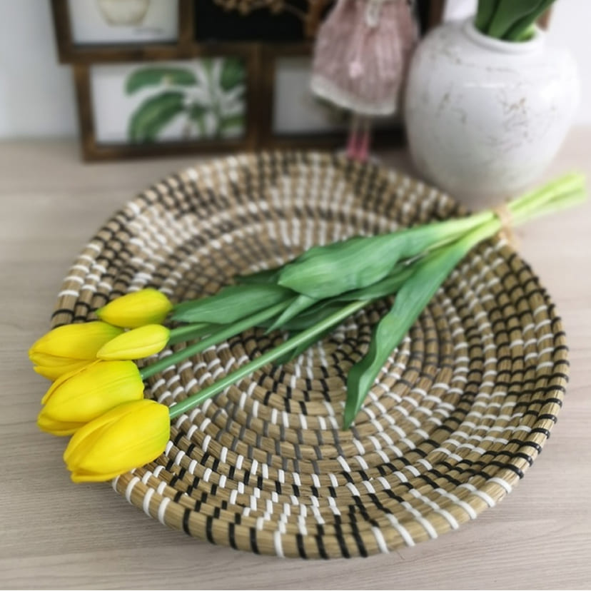 Искусственные цветы в Твери | Цветы искусственные «Тюльпаны, бутоны», желтые, букет