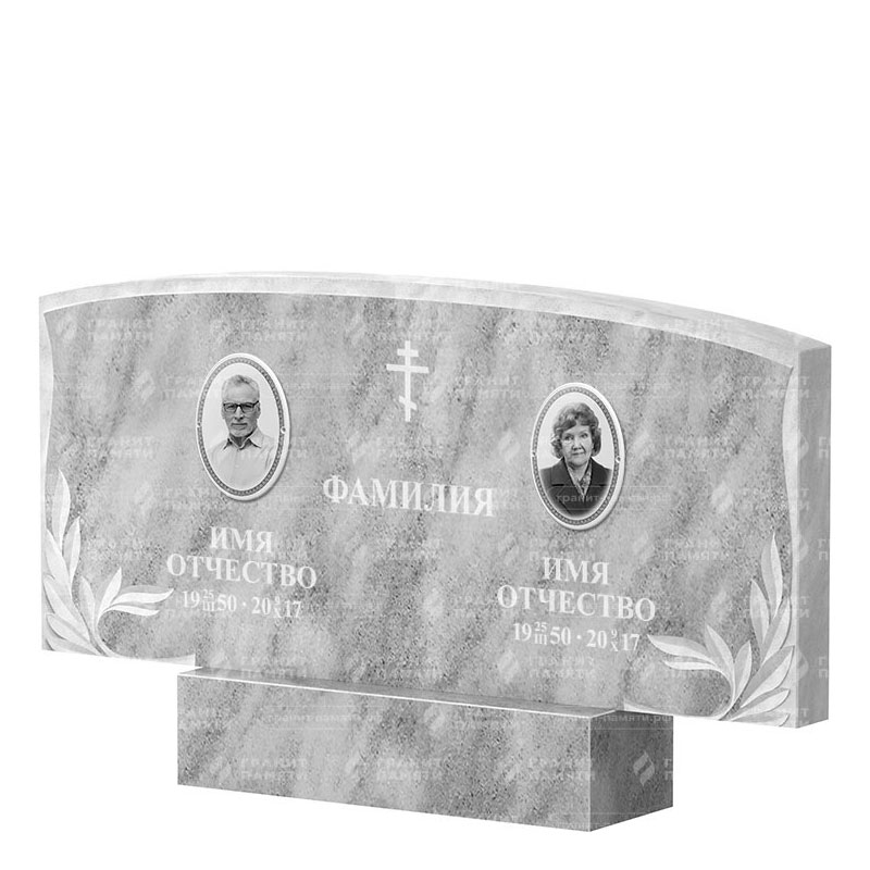 Памятники из мрамора в Твери | Двойной мраморный памятник ФМ-135