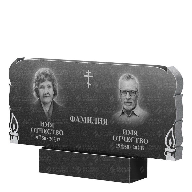 Памятники из гранита двойные в Твери | Двойной гранитный памятник ФГ-133