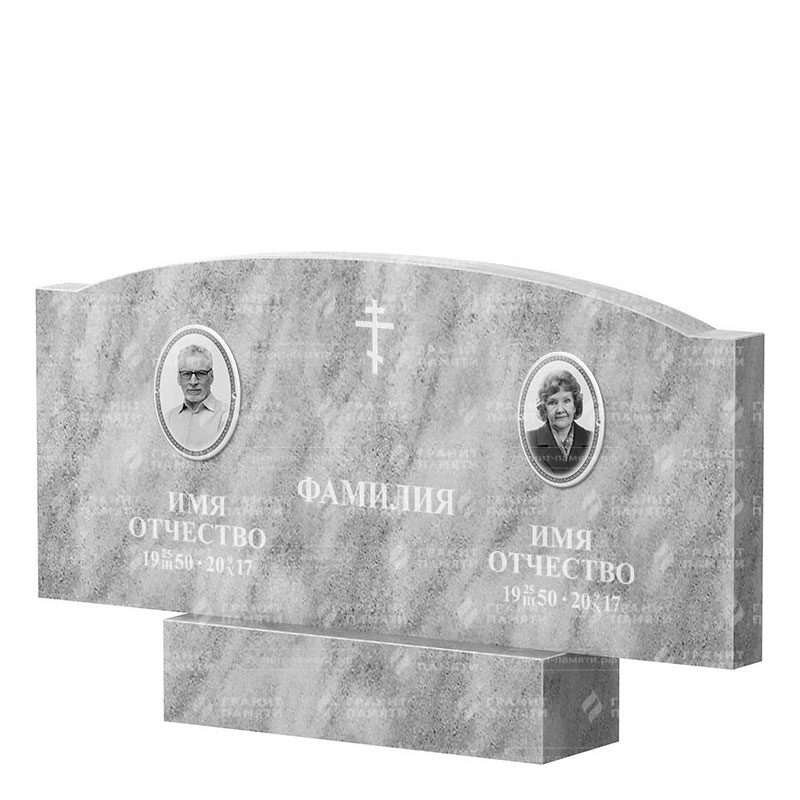 Памятники из мрамора в Твери | Двойной мраморный памятник ФМ-257