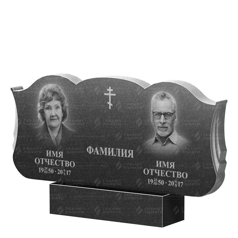 Гранитные памятники в Твери | Двойной гранитный памятник ФГ-261