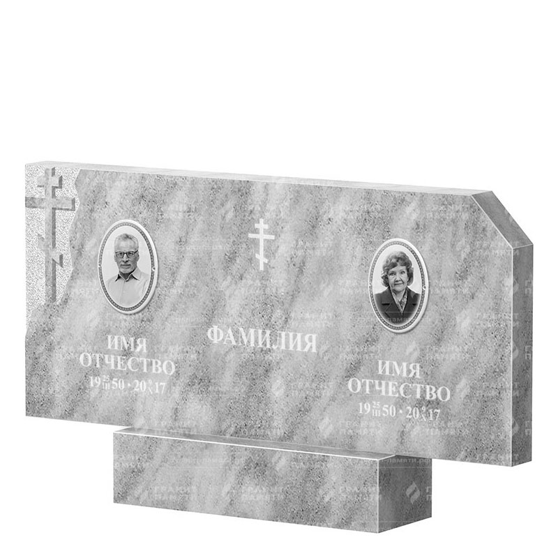 Памятники из мрамора в Твери | Двойной мраморный памятник ФМ-134