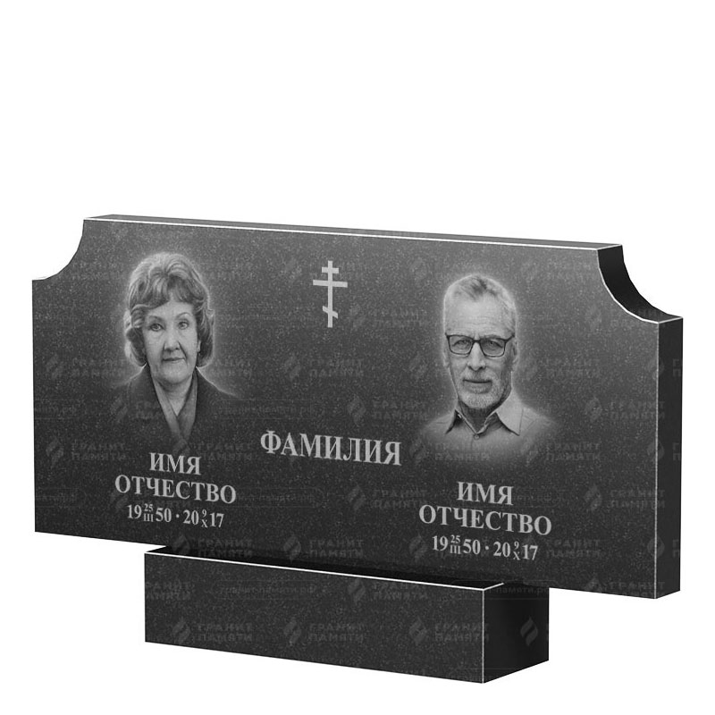 Памятники из гранита двойные в Твери | Двойной гранитный памятник ФГ-253