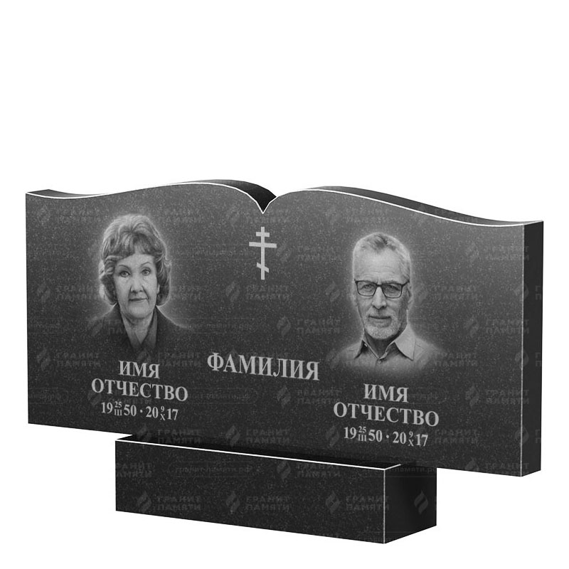 Гранитные памятники в Твери | Двойной гранитный памятник ФГ-259
