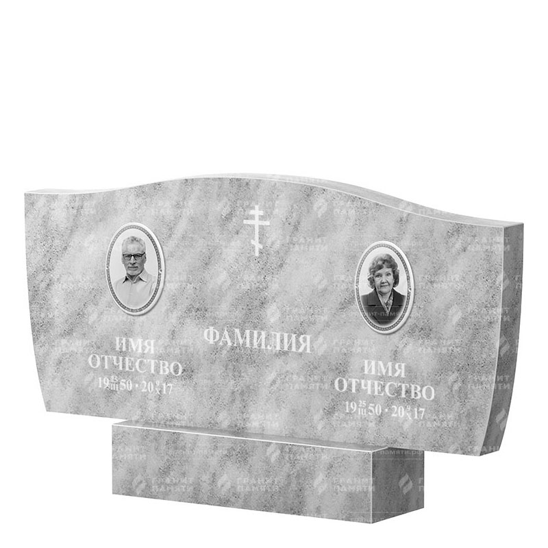 Памятники из мрамора в Твери | Двойной мраморный памятник ФМ-258