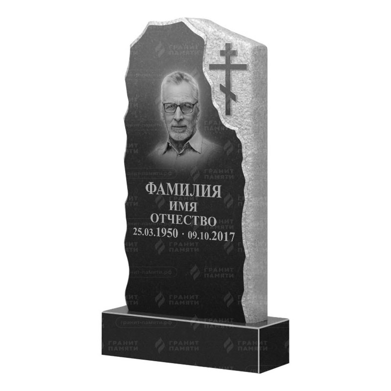 Памятники из гранита с обколом, скалы в Твери | Гранитный памятник ФГ-231