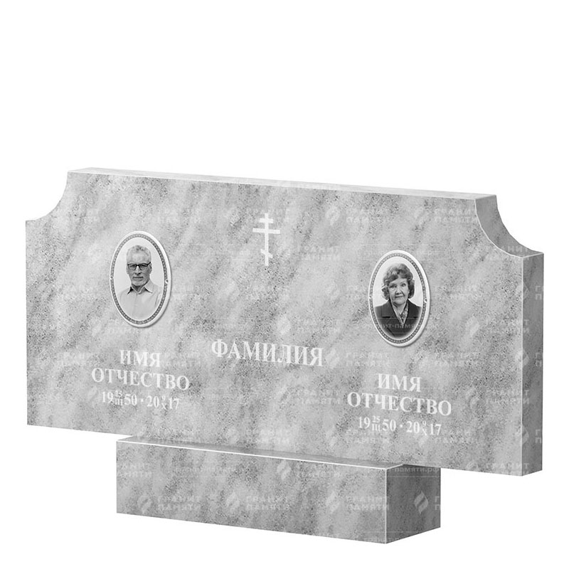 Памятники из мрамора в Твери | Двойной мраморный памятник ФМ-253
