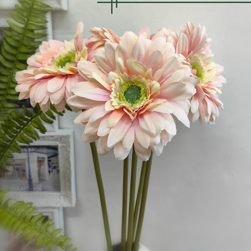 Искусственные цветы в Твери | Цветок искусственный «Гербера», молочно-розовая, одиночный