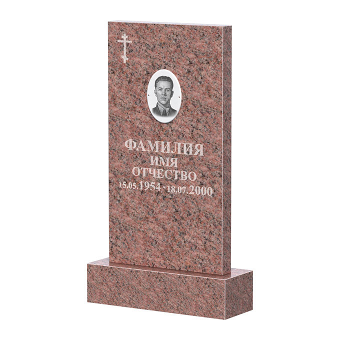 Памятники из цветного гранита в Твери | Памятник из гранита Розалия Pink прямой