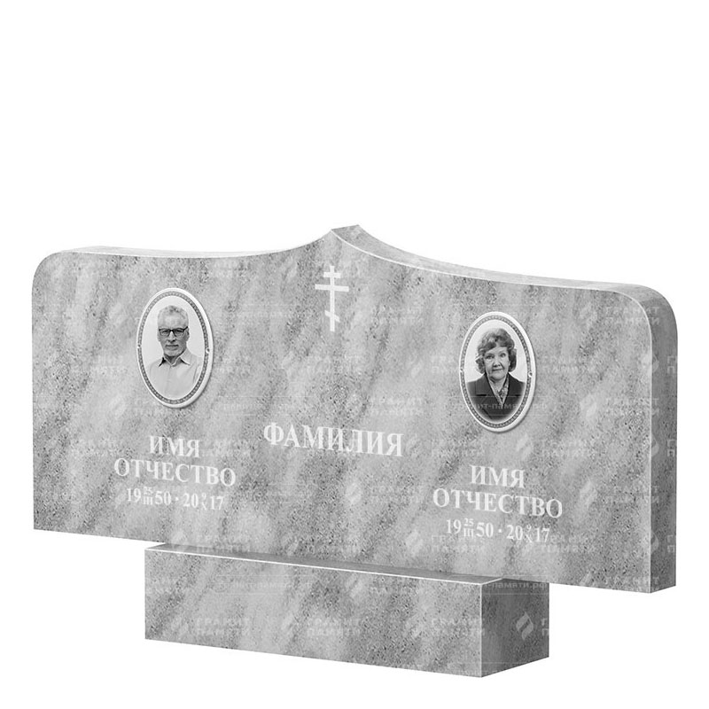 Памятники из мрамора в Твери | Двойной мраморный памятник ФМ-260