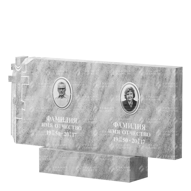 Памятники из мрамора в Твери | Двойной мраморный памятник ФМ-139