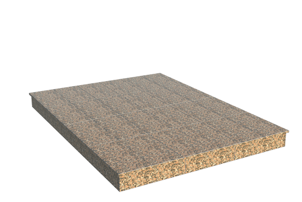 Площадки на могилу в Твери | Площадка с вертикальной (15 см) облицовкой Южно-султаевским гранитом