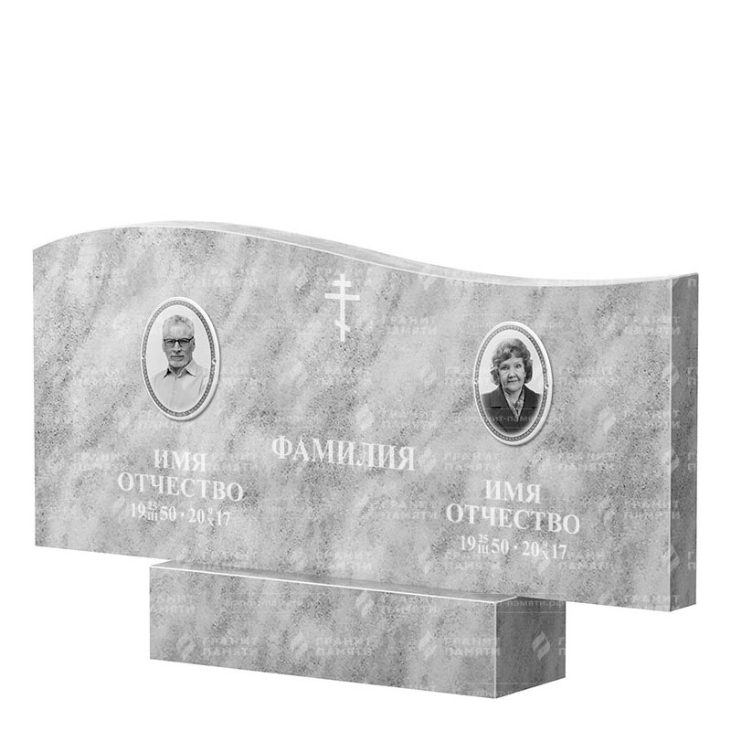 Памятники из мрамора в Твери | Двойной мраморный памятник ФМ-255