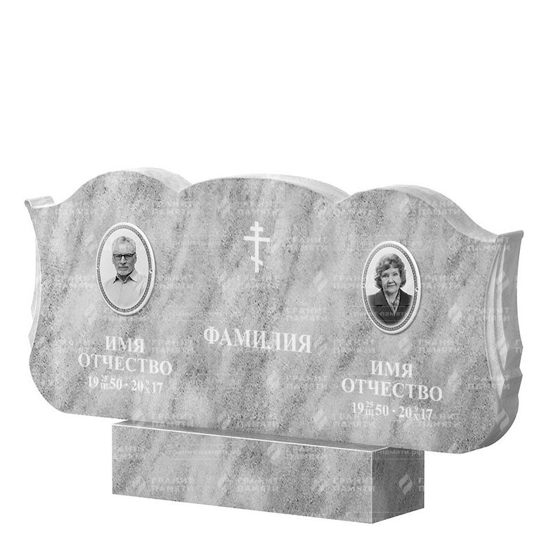 Памятники из мрамора в Твери | Двойной мраморный памятник ФМ-261