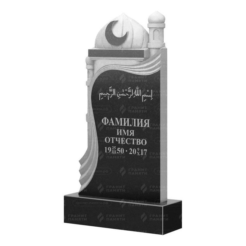 Мусульманские памятники на могилу в Твери | Гранитный памятник ФГ-228