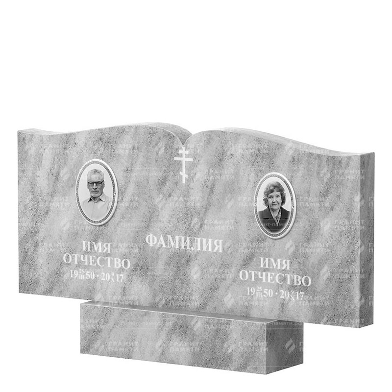 Памятники из мрамора в Твери | Двойной мраморный памятник ФМ-259