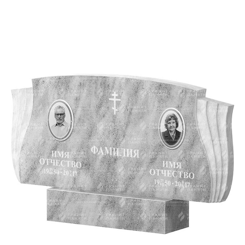 Памятники из мрамора в Твери | Двойной мраморный памятник ФМ-264