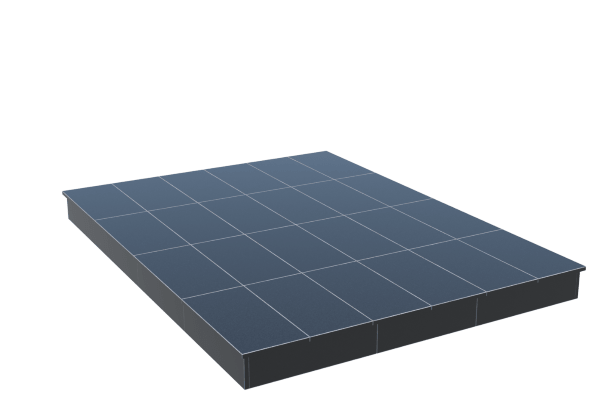Площадки на могилу в Твери | Площадка с вертикальной (15 см) облицовкой гранитом Габбро