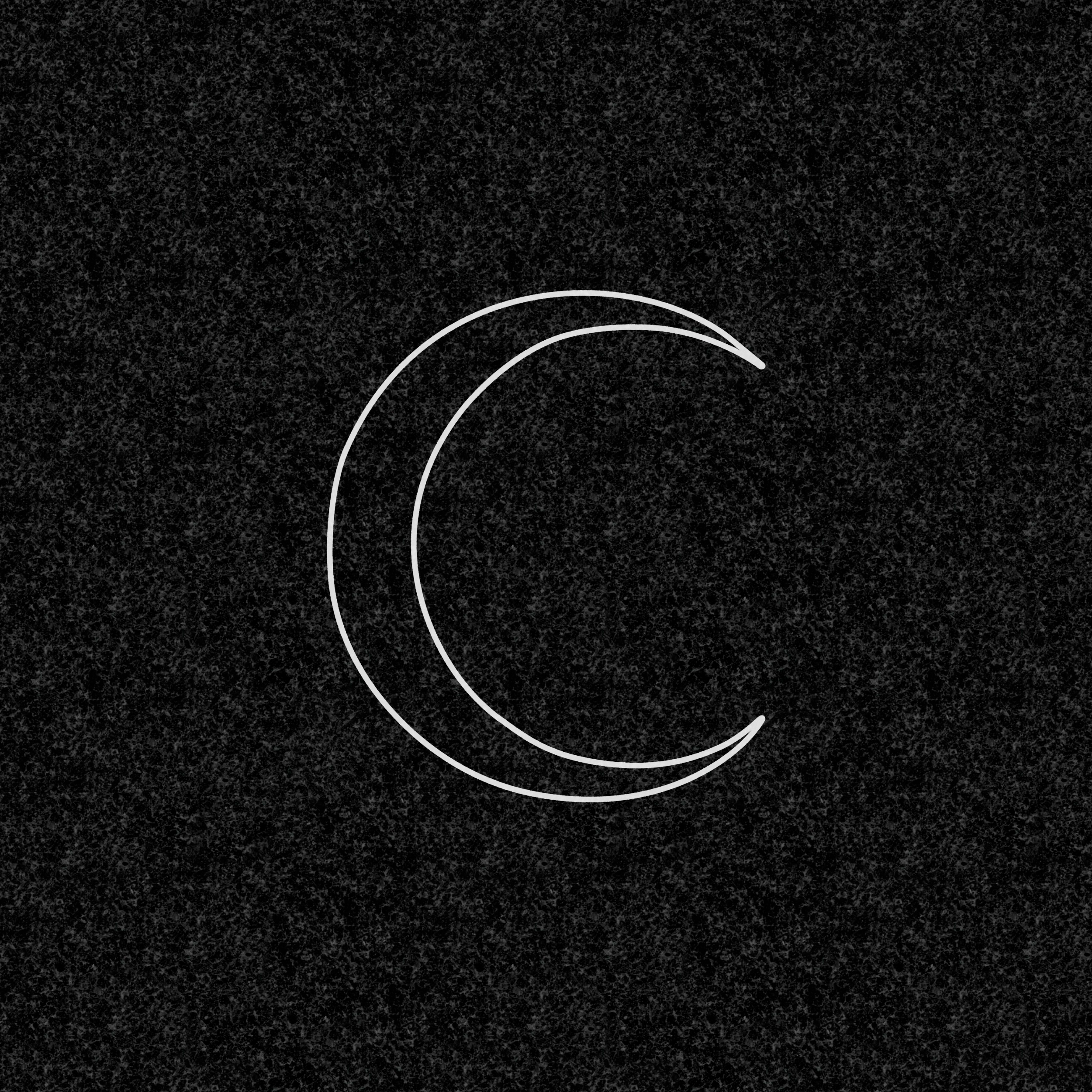 Символы веры | Рисунок мусульманский полумесяц контурный, РС-009