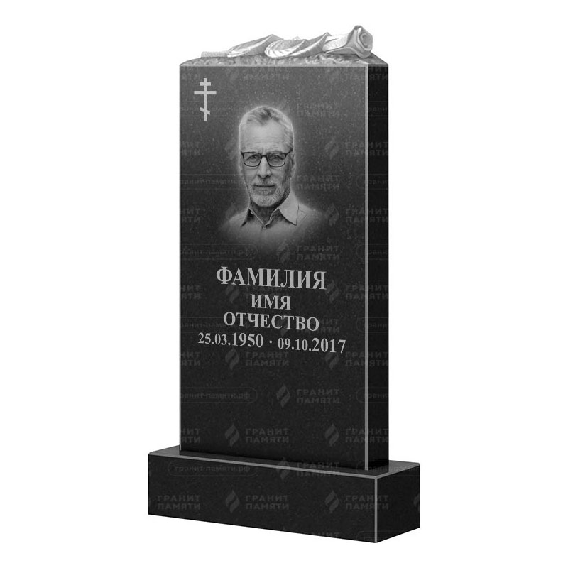 Памятники из гранита с цветами в Твери | Гранитный памятник ФГ-105