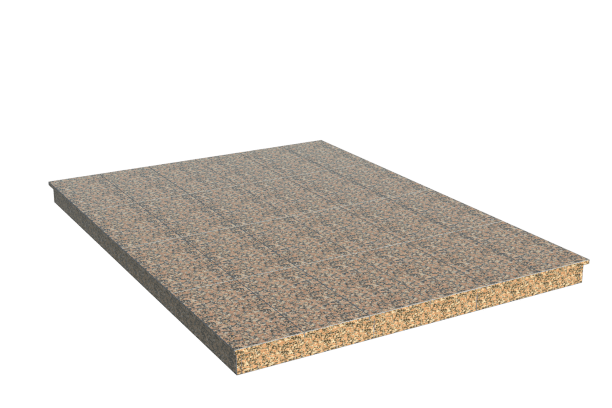 Площадки на могилу в Твери | Площадка с вертикальной (10 см) облицовкой Южно-султаевским гранитом