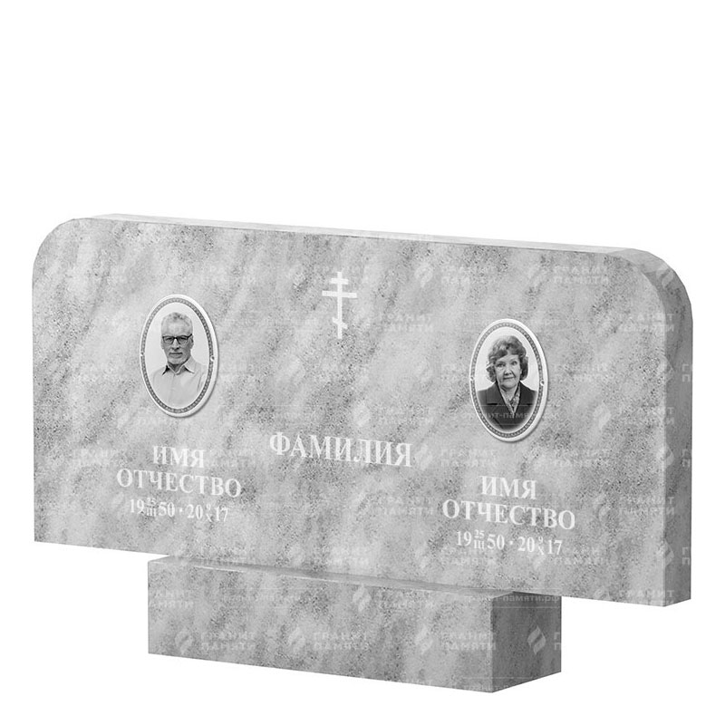 Памятники из мрамора в Твери | Двойной мраморный памятник ФМ-254