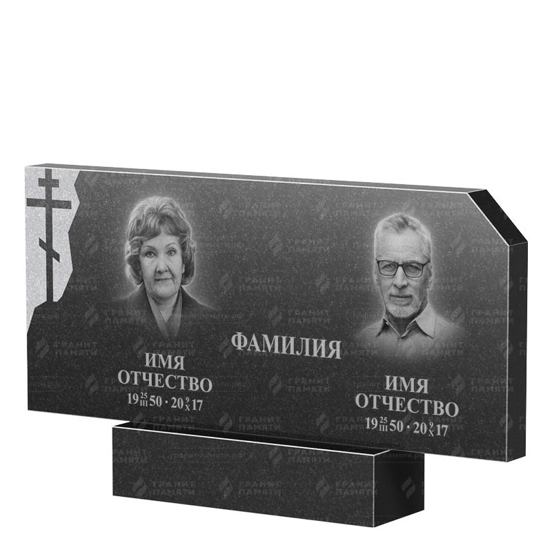 Памятники из гранита двойные в Твери | Двойной гранитный памятник ФГ-134