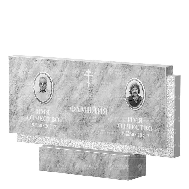 Памятники из мрамора в Твери | Двойной мраморный памятник ФМ-132